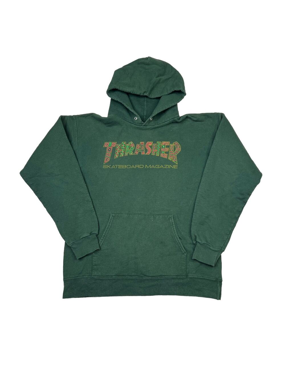 Thrasher Davis Hoodie Sweatshirt Forest Green Skateboarding Adult Small